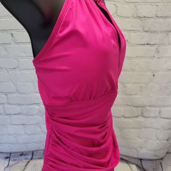 Lauren Ralph Lauren Plus Size Halter-Neck One Piece Swimsuit - Picture 4 of 7